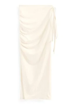 Next Ruched Side Split Standard - Jupe Longue - Ecru Cream -Stradivarius Soldes 053f048271f3429cb8fe48a6b0f9acb7