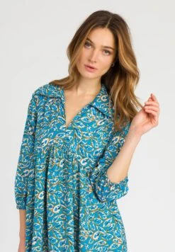 Opio - Robe De Jour - Bleu -Stradivarius Soldes 07d5e5fda162438e98d67b8fc59d1d5f