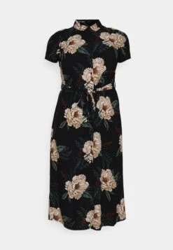 Vero Moda Curve Vmceasy Long Shirt Dress - Robe Chemise - Black -Stradivarius Soldes 0855abe304f649d3a7d9ced2127bacbf