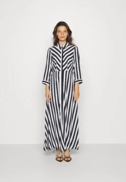 Yassavanna Long Shirt Dress - Robe Longue - Black/White