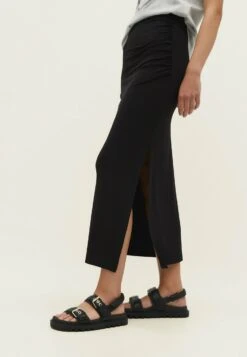 Stradivarius Gathered - Jupe Longue - Black -Stradivarius Soldes 0a9db3d4ba4e4296b0c146bfe94123c5