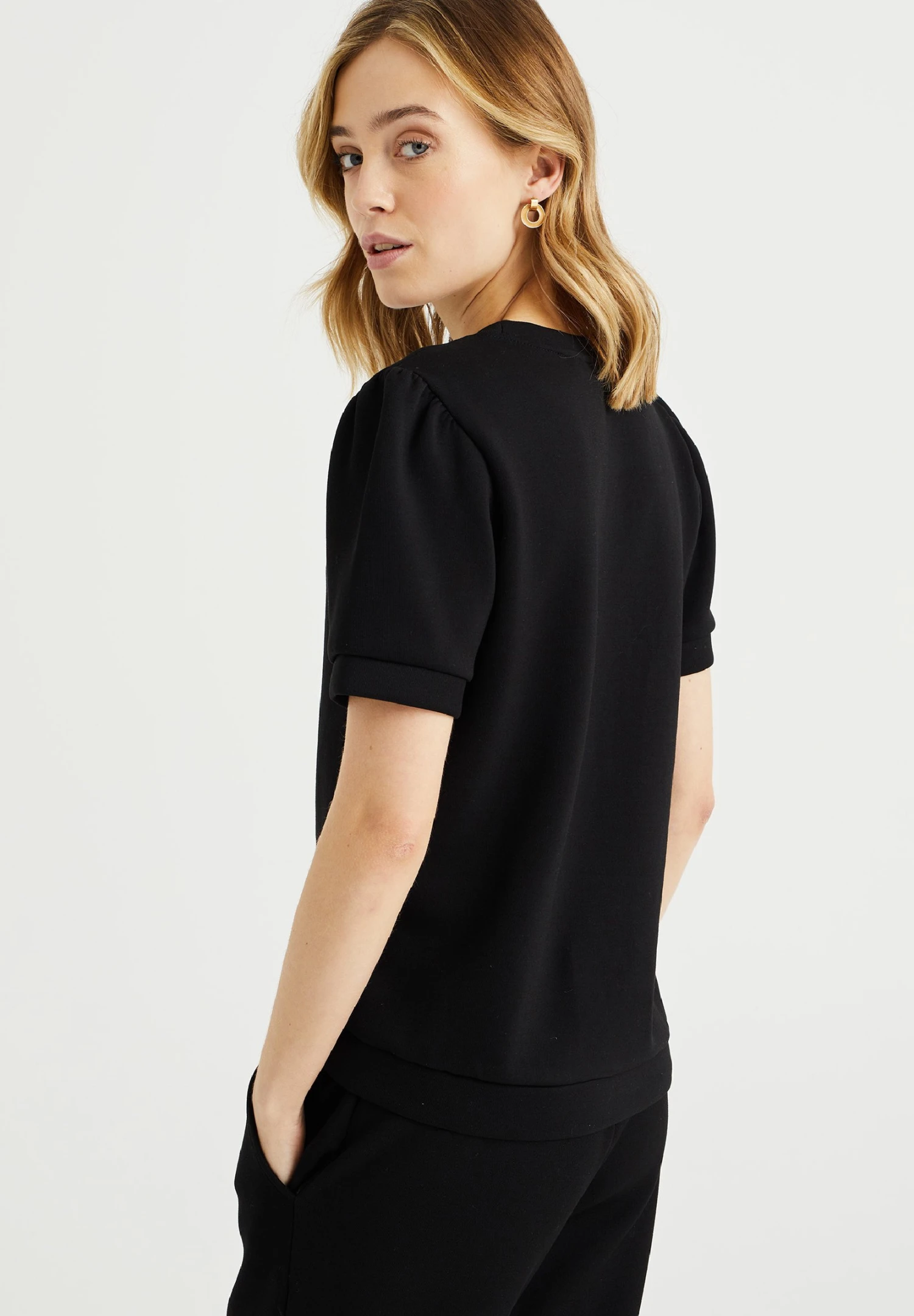 WE FASHION T-Shirt Basique - Schwarz 5 WE FASHION T-Shirt Basique - Schwarz – Image 3