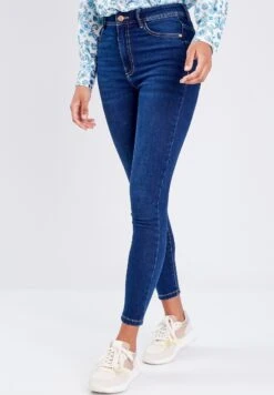Mit Hoher Taille - Jeans Skinny - Denim Brut -Stradivarius Soldes 1447ab180db84f6593a9d3c861a5089c