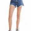 Desigual Maria - Short En Jean - Denim Medium Wash -Stradivarius Soldes 16d45b13d904439c92a84dfb29afe05e