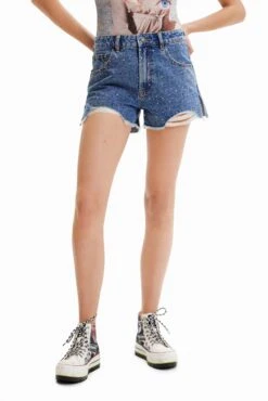 Desigual Maria - Short En Jean - Denim Medium Wash