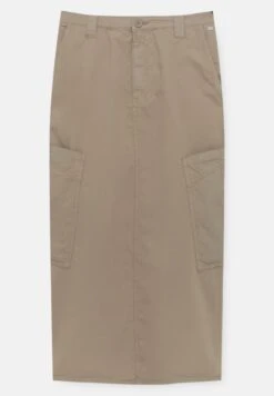 PULL & BEAR With An Elastic Waistband - Jupe Longue - Stone -Stradivarius Soldes 17e6373c11cc412a9fec1c1fc4597928