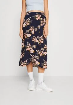 Vila Violivia Wrap Midi Skirt - Jupe Portefeuille - Patriot Blue