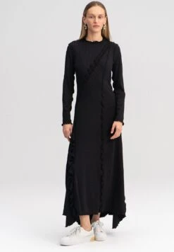 Seam Detailed - Robe Longue - Black