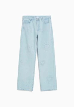 BERSHKA With Rhinestone Hearts - Jean Flare - Light Blue -Stradivarius Soldes 20ee3aee52124a72a6f684006a58e22b