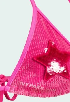 Adidas Originals Ivy Park Sequin Triangle - Haut De Bikini - Shock Pink -Stradivarius Soldes 22555f25e56045daa16efcf6a0bedefc