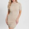 Guess 4G-Logo - Robe Fourreau - Beige