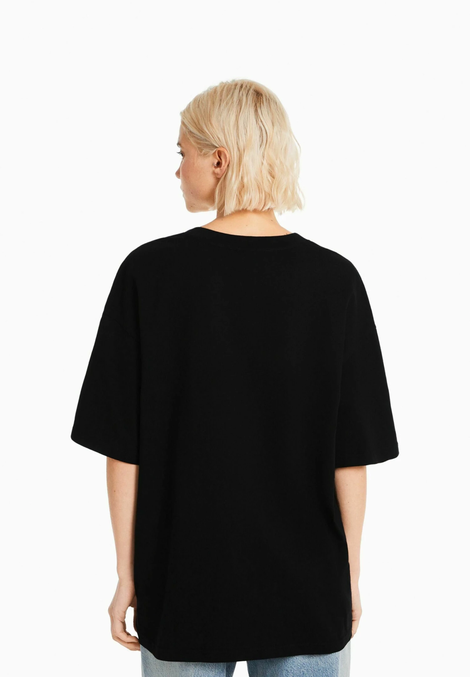 BERSHKA Short Sleeve - T-Shirt Basique - Black 5 BERSHKA Short Sleeve - T-Shirt Basique - Black – Image 3