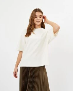 Minimum Aarhusi - T-Shirt Basique - Broken White