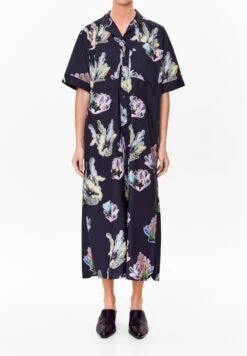 Coral Print - Robe Chemise - Coral Multi Dark Grey