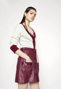 Staud Paper Skirt - Minijupe - Plum -Stradivarius Soldes 2a0acb060bed48078c638a0ef17d2607