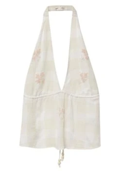 PULL & BEAR Embroidered Halter - Débardeur - Sand -Stradivarius Soldes 2a60fefc34f94f01bf140880ec0c9dab