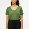 Object Objtessi S/S V-Neck Noos - T-Shirt Basique - Vineyard Green -Stradivarius Soldes 2af1405e62dd4acc8e582f2cb62adf8d