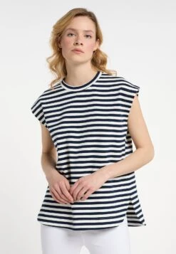 Dreimaster Bridgeport - T-Shirt Imprimé - Marine Weiss -Stradivarius Soldes 2df48bd42cc44085840d8fa8363c088e