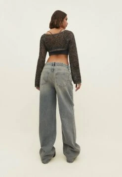 Stradivarius Baggy - Jean Flare - Dirty Denim -Stradivarius Soldes 3086b23cbc014cea82a109149b6c9f2a