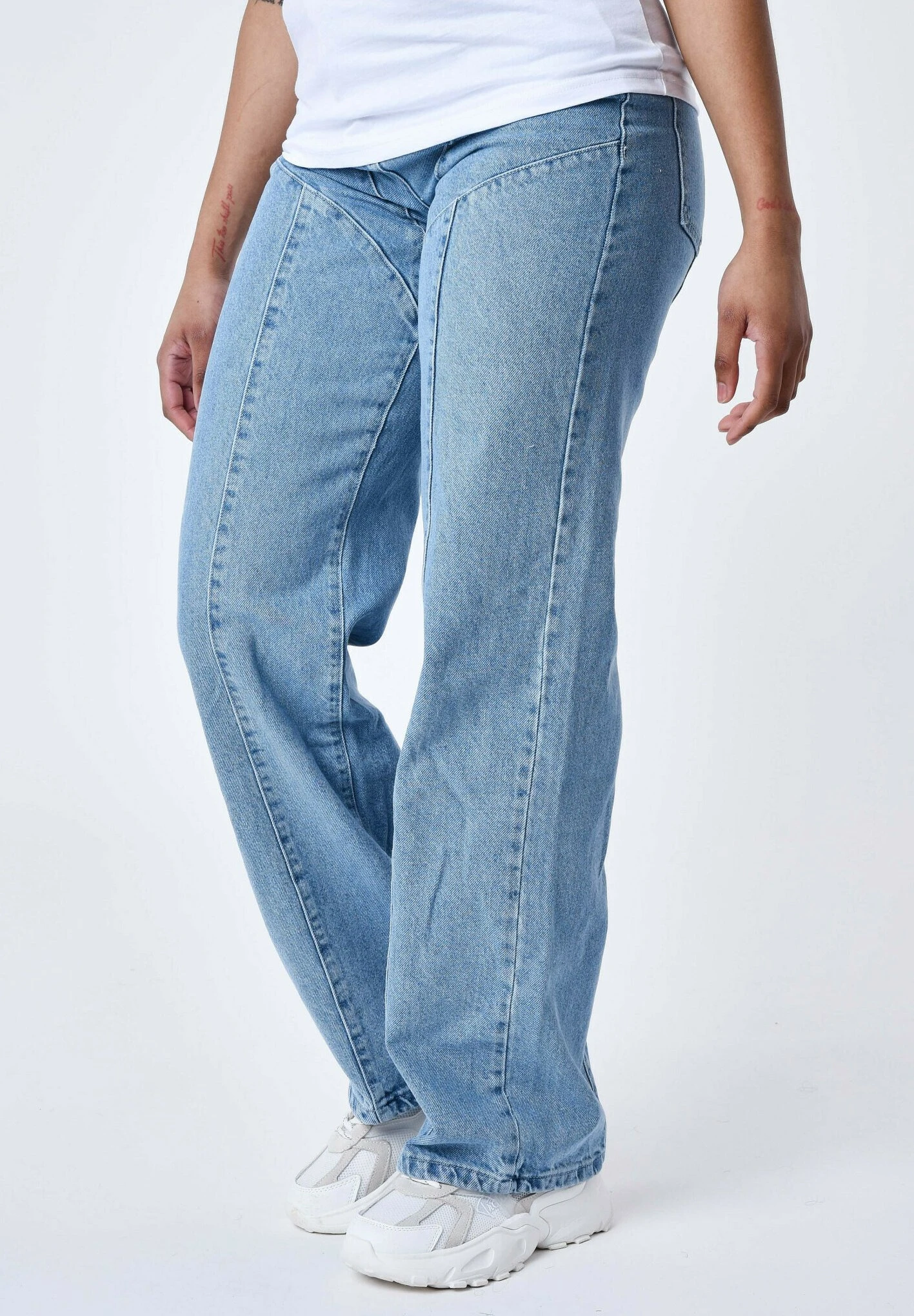 Ample Multi Couture - Jean Droit - Bleu 7 Ample Multi Couture - Jean Droit - Bleu – Image 5