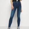 ONLY Onlcarmen Jog - Jeans Skinny - Dark Blue Denim -Stradivarius Soldes 395acc5268784111832073859151d215