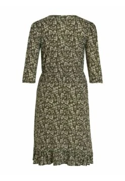 Vila 3/4-Ärmeliges - Robe De Jour - Forest Night -Stradivarius Soldes 3aa634280f9c42f4a73907b1e647c9a4