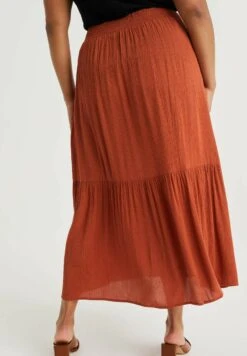 WE FASHION Curve - Jupe Longue - Brown -Stradivarius Soldes 3ba74eaec1c14256b02f8a4a2605e5e4