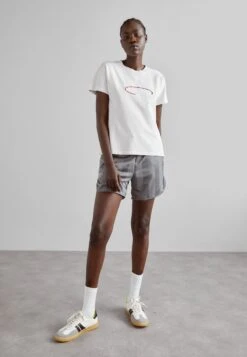 Short Sleeve - T-Shirt Imprimé - White -Stradivarius Soldes 3cd3b1d612de4c58b989882f71283731