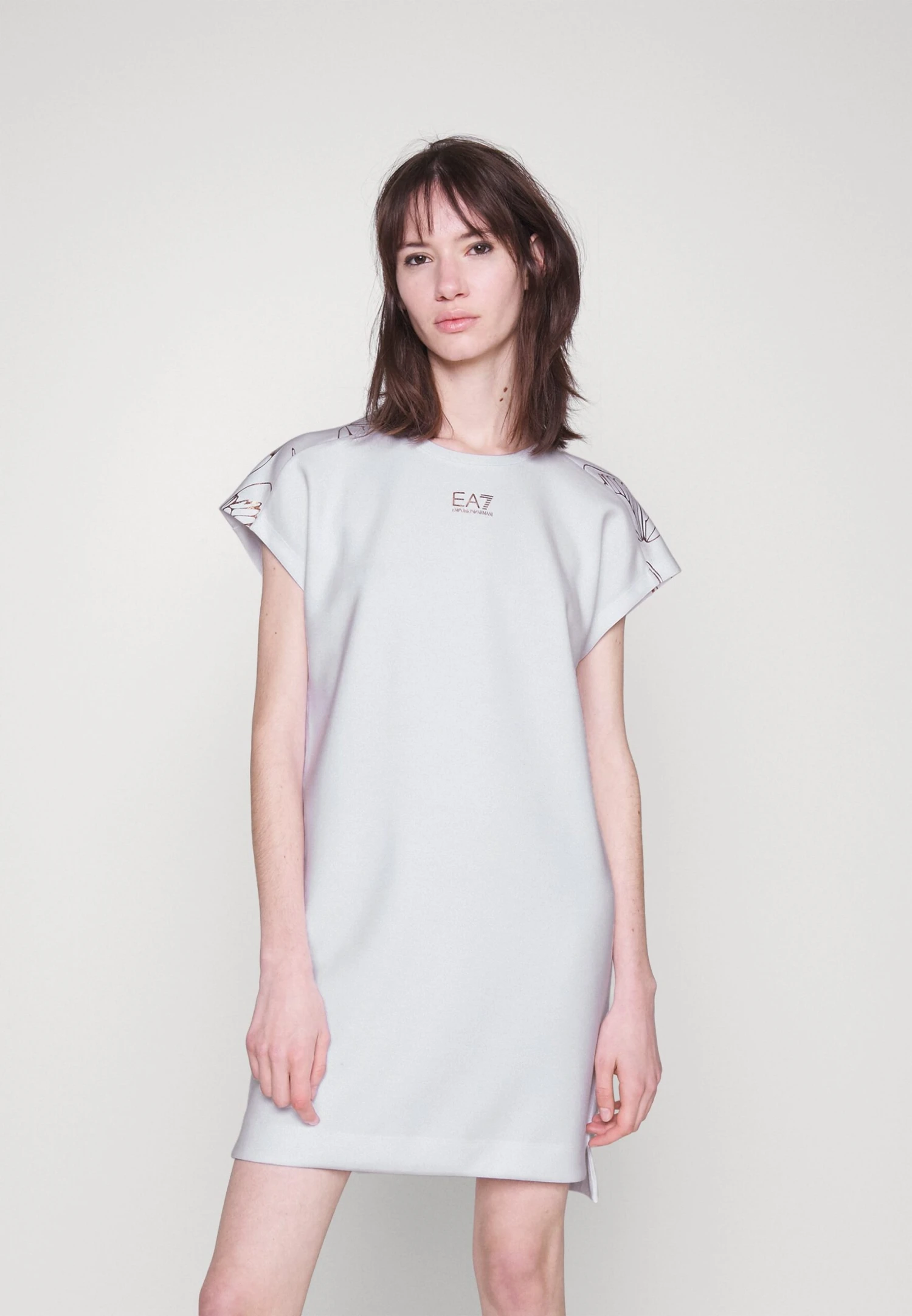 EA7 Emporio Armani Dress - Robe En Jersey - White/Gold 3 EA7 Emporio Armani Dress - Robe En Jersey - White/Gold