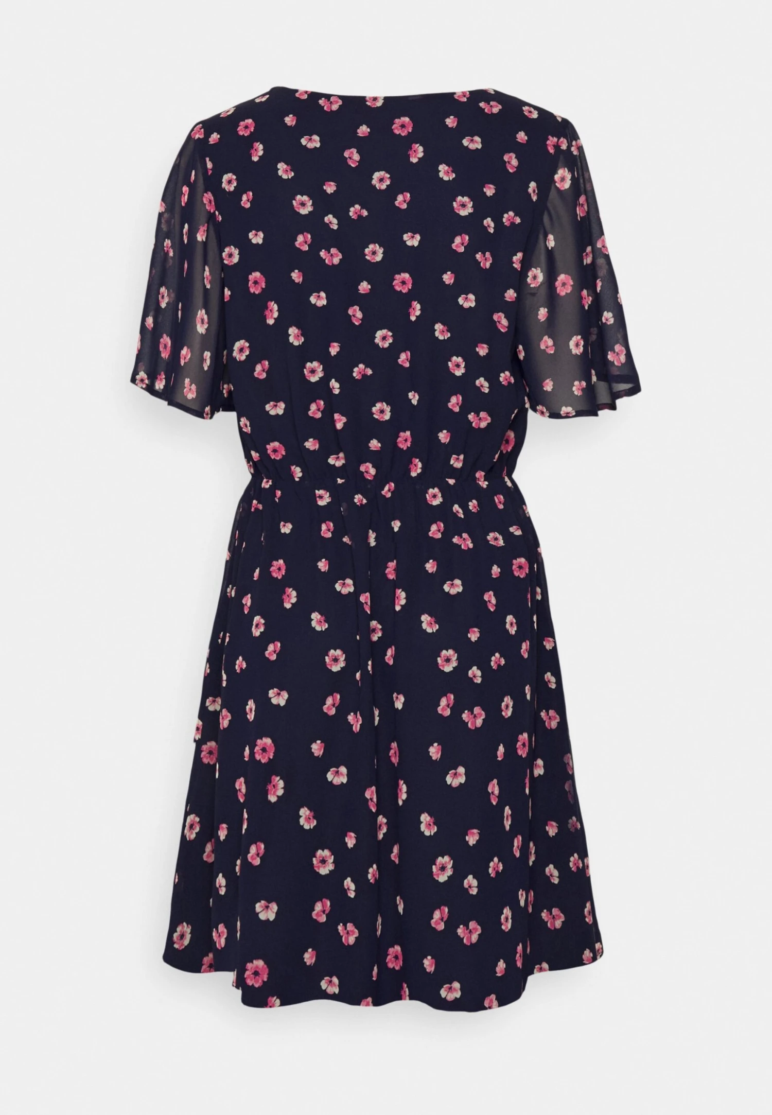 Anna Field V-Neck Sleeve Dress - Robe De Jour - Dark Blue/Pink 11 Anna Field V-Neck Sleeve Dress - Robe De Jour - Dark Blue/Pink – Image 9