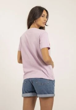 Col Rond Message Figuier - T-Shirt Imprimé - Violet Clair -Stradivarius Soldes 3e11d492710d488bb1c85b787c8cff0f