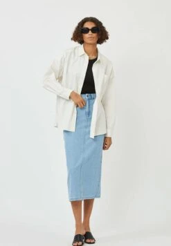 Minimum Siara - Jupe Trapèze - Faded Denim -Stradivarius Soldes 3f0a5b048ce24e4283e82b24a08a457c