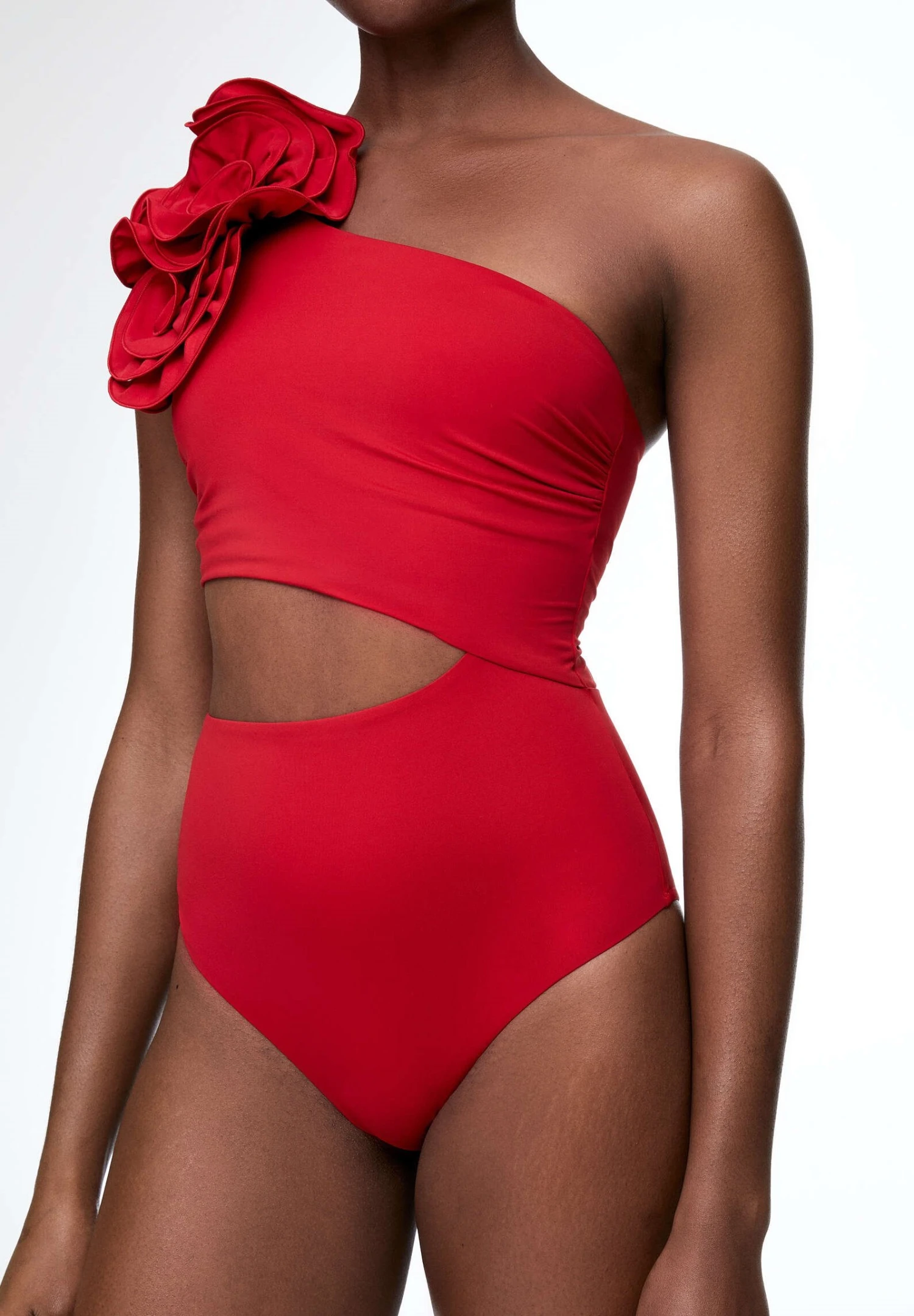 Oysho Floral Asymmetric - Maillot De Bain - Red 7 Oysho Floral Asymmetric - Maillot De Bain - Red – Image 5