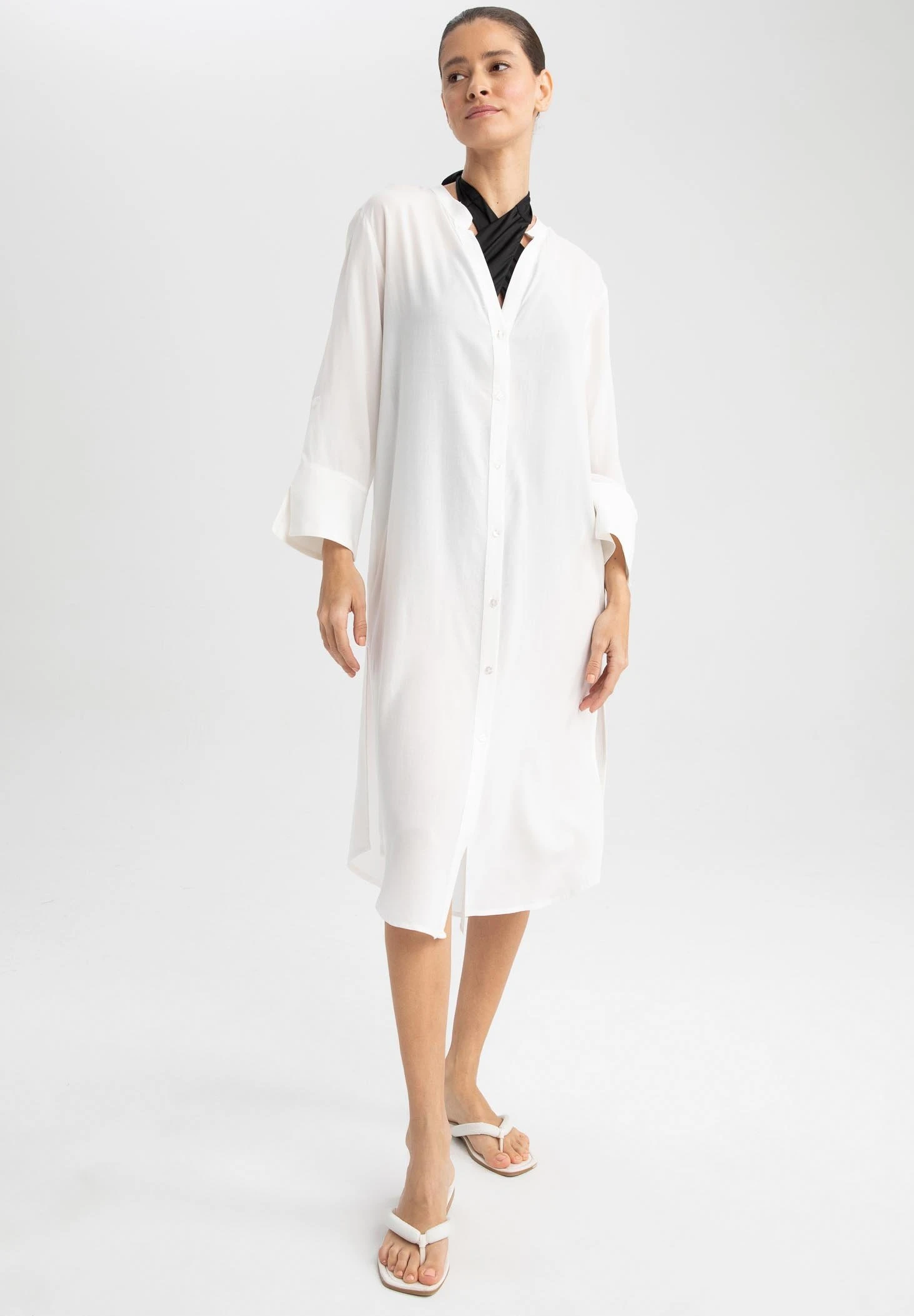 DeFacto Regular Fit - Accessoire De Plage - White 4 DeFacto Regular Fit - Accessoire De Plage - White – Image 2