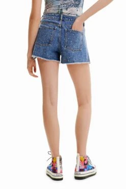 Desigual Maria - Short En Jean - Denim Medium Wash -Stradivarius Soldes 4a69b4c629f846188b01d91e9159345f