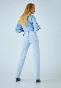 Stradivarius Vintage - Jean Droit - Blue Denim -Stradivarius Soldes 4a7db836714b40bea63f3864fbaa5e8c