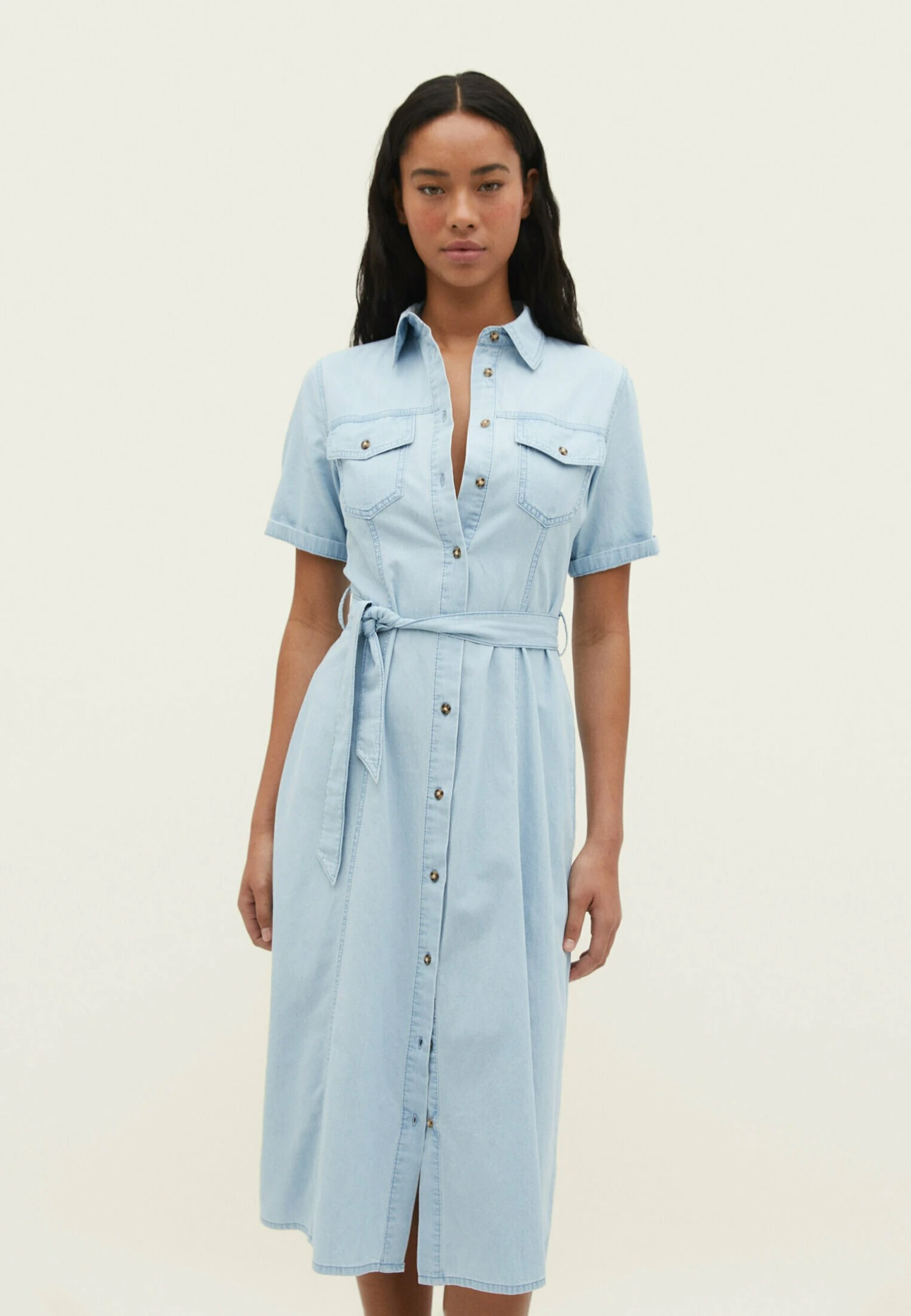 Stradivarius Robe En Jean - Bleached Denim 3 Stradivarius Robe En Jean - Bleached Denim