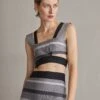 Herve Leger Law Roach Bandage Cutout Crop - Débardeur - Ash