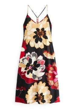 Next Midi Slip Petite - Robe De Jour - Black Floral -Stradivarius Soldes 4c6e8c5dbdb742d6ad9ccbd75d53a1f3