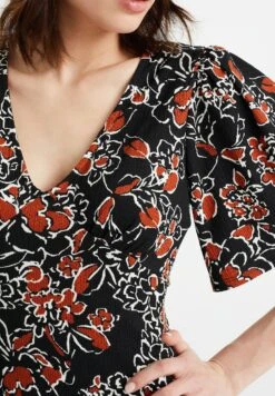 WE FASHION Met Dessin - Robe En Jersey - Black -Stradivarius Soldes 4e3fb0faf41c45fb867e3c8eab193593