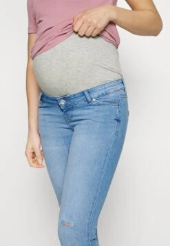 ONLY MATERNITY Olmblush Mid Longer Slit - Jeans Skinny - Medium Blue Denim -Stradivarius Soldes 51e9d29e29e142759993ddcc128fcd86