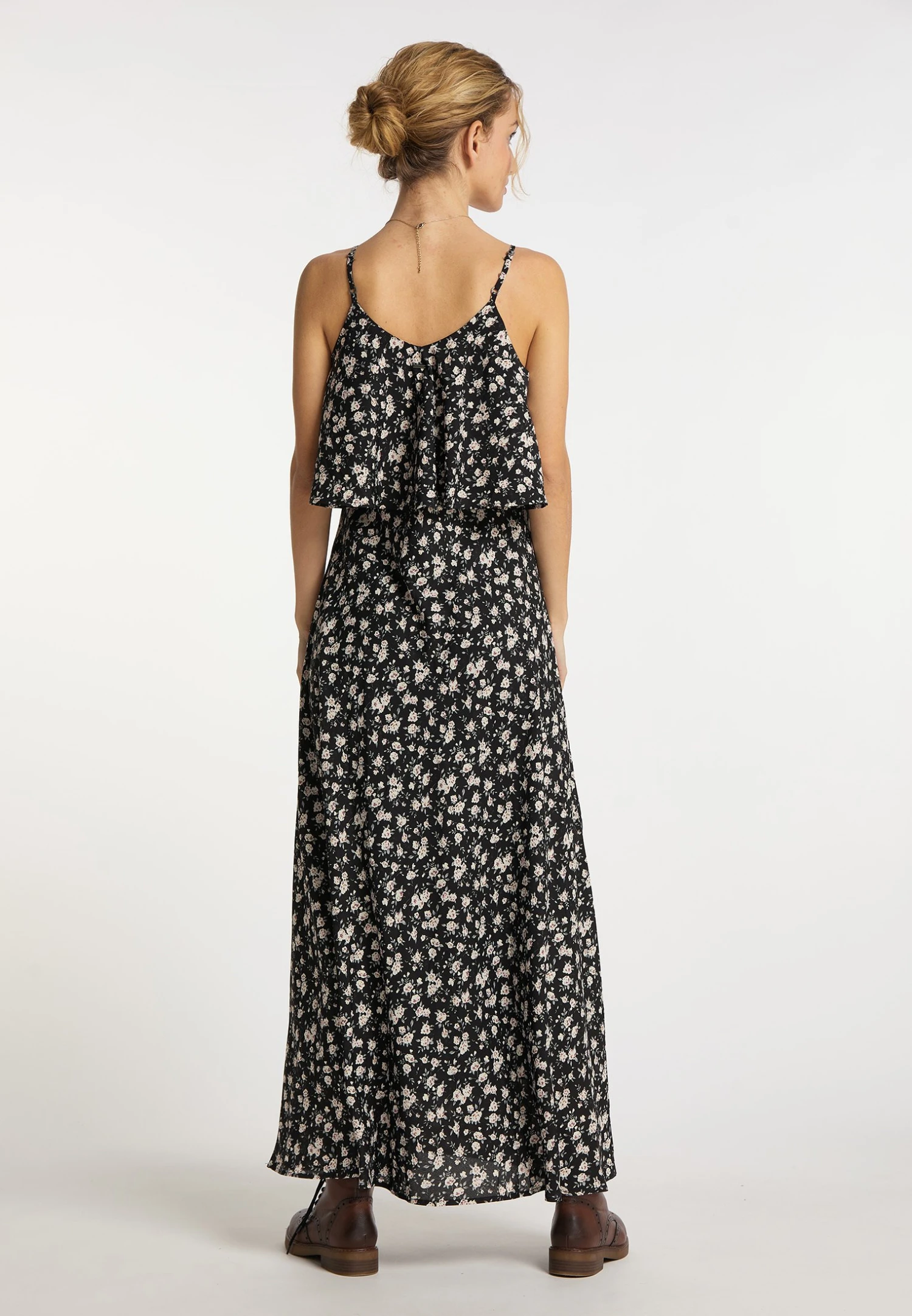 Dreimaster Zitha - Robe Longue - Schwarz Rosa 5 Dreimaster Zitha - Robe Longue - Schwarz Rosa – Image 3