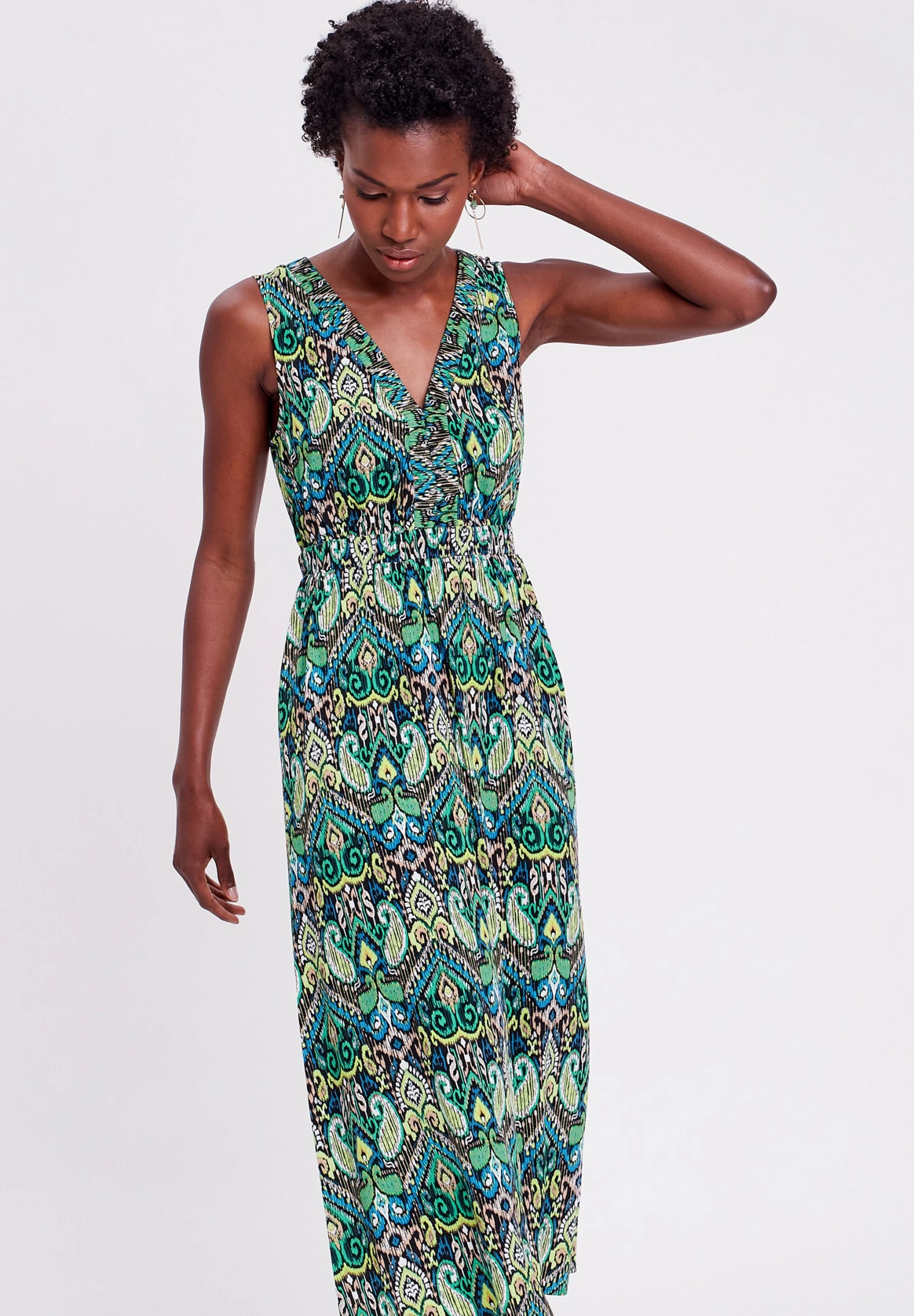 Ausgestelltes Mit V-Aussch - Robe De Jour - Noir 3 Ausgestelltes Mit V-Aussch - Robe De Jour - Noir