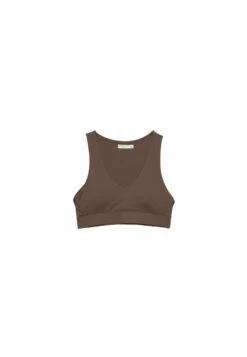 Stradivarius V-Neck - Débardeur - Brown -Stradivarius Soldes 555a110c62674f17b1affc32b2529898