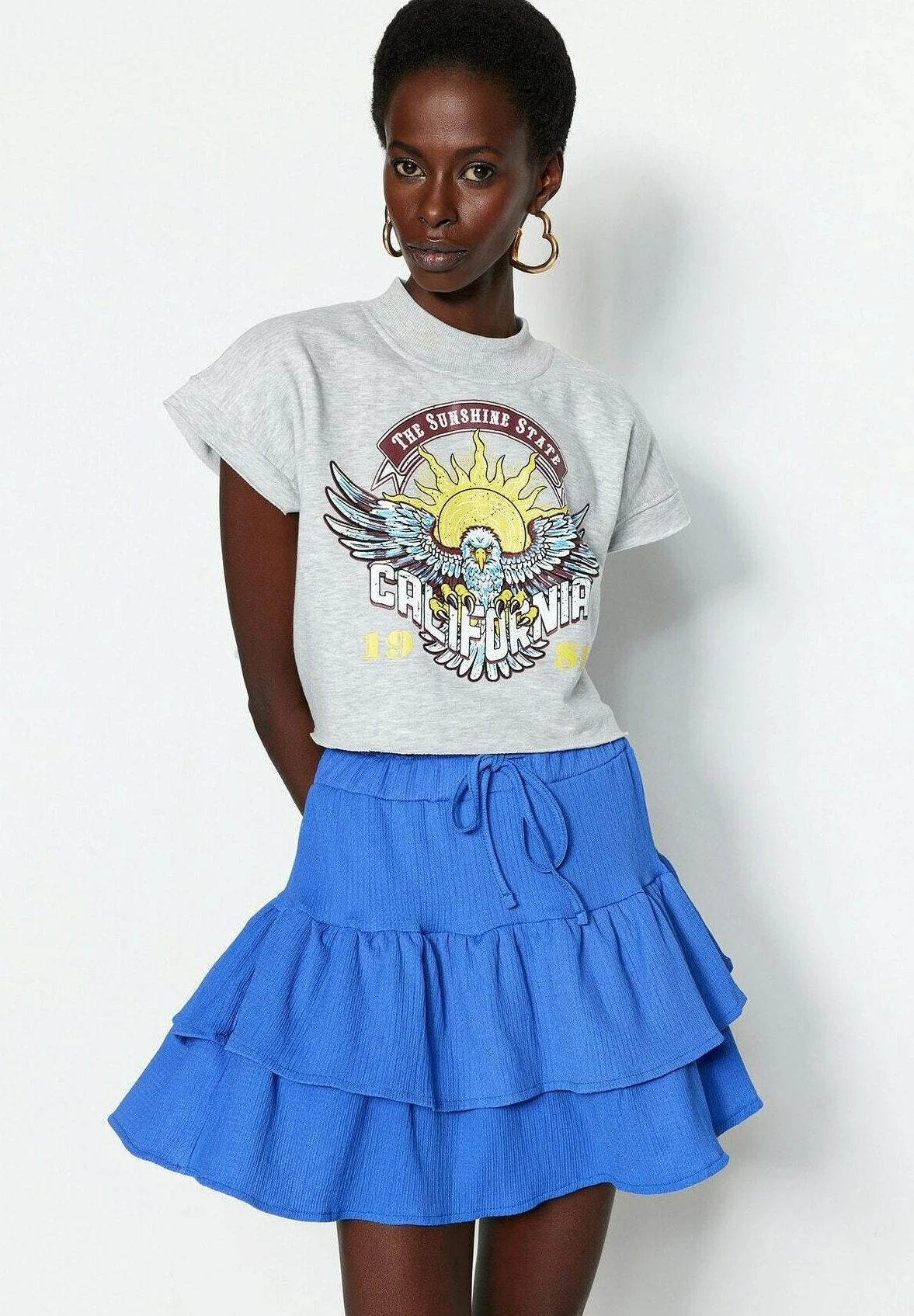 Trendyol Jupe Trapèze - Blue 3 Trendyol Jupe Trapèze - Blue