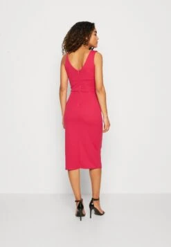 Wal G Sweeny Peplum Midi Dress - Robe En Jersey - Dark Fuchsia -Stradivarius Soldes 5b72f07719594020961ed925936f17b8