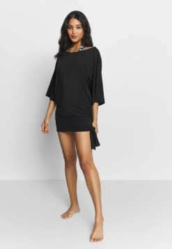 MICHAEL Michael Kors Iconic Solids Side Tie Cover - Accessoire De Plage - Black