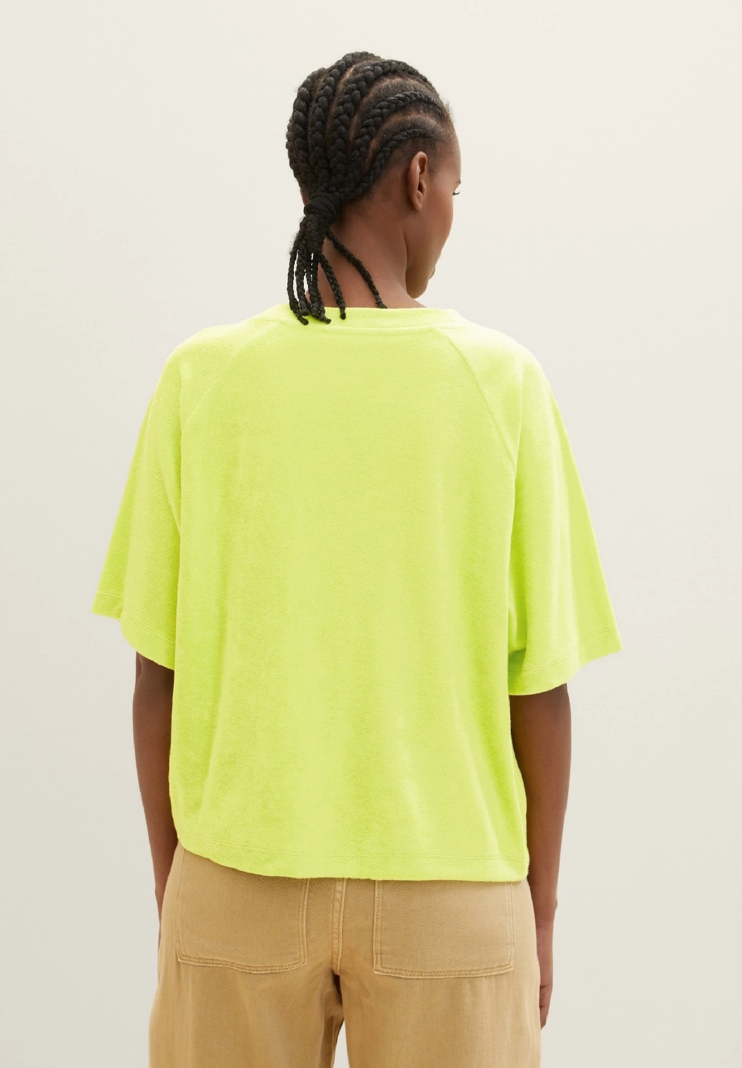 TOM TAILOR Denim Aus Frottee - T-Shirt Basique - Neon Lime 5 TOM TAILOR Denim Aus Frottee - T-Shirt Basique - Neon Lime – Image 3