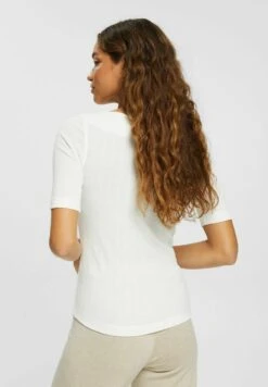ESPRIT Pointelle - T-Shirt Basique - Off White -Stradivarius Soldes 613bf86b4cb54c0c82641171bf9779e4