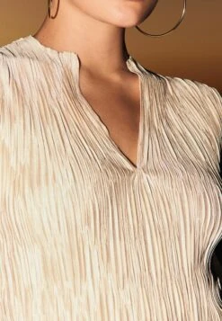 Next Co Ord Plisse Fitted Midi Standard - Jupe Crayon - Champagne Gold -Stradivarius Soldes 6174fe0e1ffb4110b8b0f390dcdab4b8